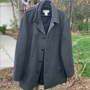 J.Crew Men’s wool heather grey pea coat jacket